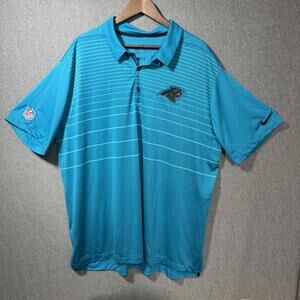Nike Dri Fit Carolina Panthers Men's Sz 3XL Short Sleeve NFL Football Polo Shirt